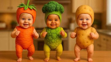 Dancing Veggie Babies Song - Fun Carrot, Broccoli & Potato Kids Video
