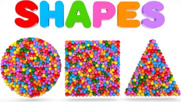 Colorful Shapes for Kids - Learn Circle, Square and Triangle Step by Step